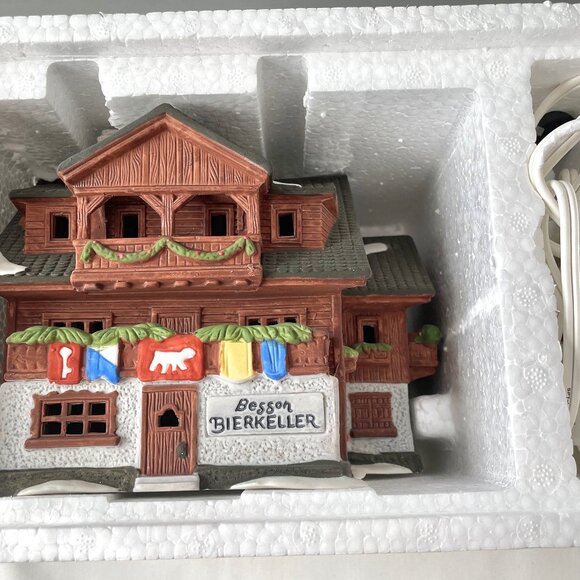 Department 56 Besson Bierkeller Alpine Village 56.65405 1986 Lighted Ski House - Picture 13 of 15